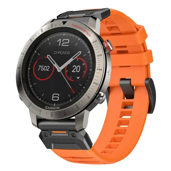 g.fk1.12 Main Blaze StrapsCo Elite FKM Rubber QuickFit Watch Band Strap for Garmin Fenix Chronos