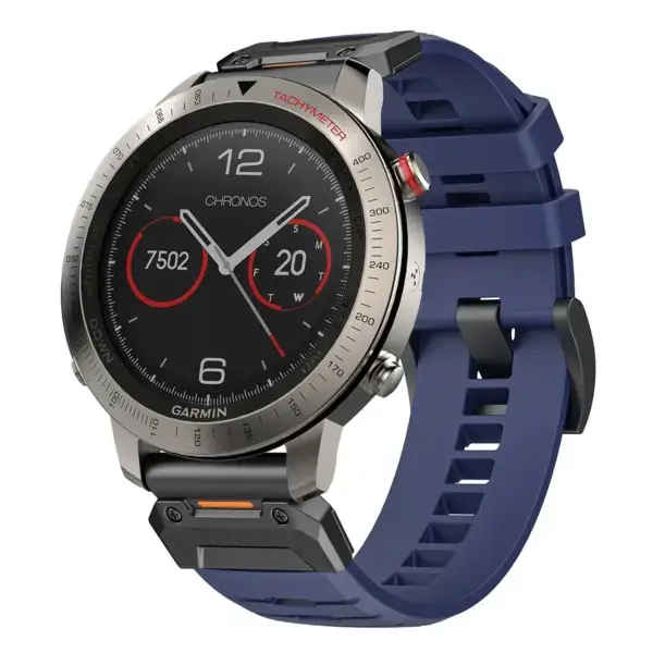 g.fk1.5 Main Midnight StrapsCo Elite FKM Rubber QuickFit Watch Band Strap for Garmin Fenix Chronos