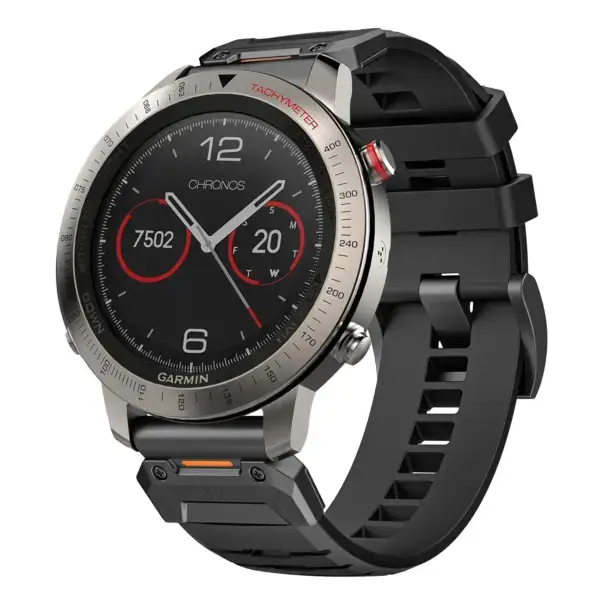 g.fk1.1 Main Obsidian StrapsCo Elite FKM Rubber QuickFit Watch Band Strap for Garmin Fenix Chronos