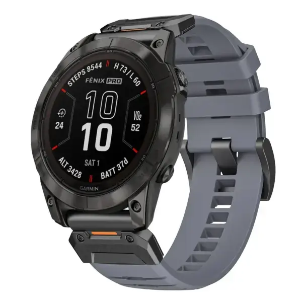g.fk1.7 Main Slate StrapsCo Elite FKM Rubber QuickFit Watch Band Strap for Garmin Fenix 7X & 7X Pro