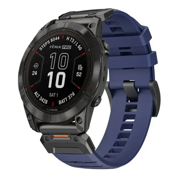 g.fk1.5 Main Midnight StrapsCo Elite FKM Rubber QuickFit Watch Band Strap for Garmin Fenix 7X & 7X Pro