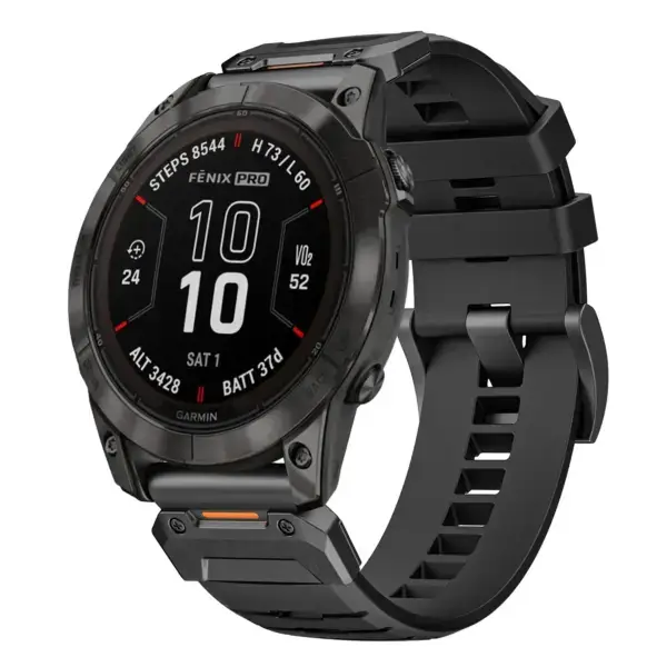 g.fk1.1 Main Obsidian StrapsCo Elite FKM Rubber QuickFit Watch Band Strap for Garmin Fenix 7X & 7X Pro