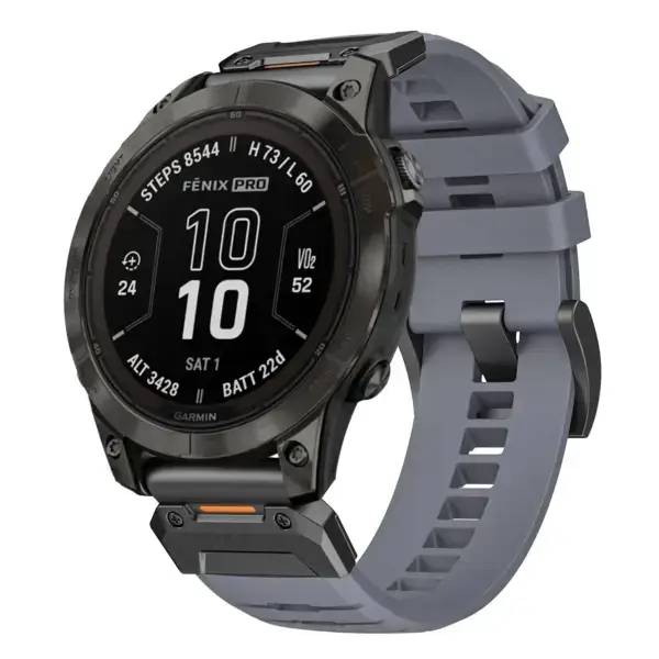 g.fk1.7 Main Slate StrapsCo Elite FKM Rubber QuickFit Watch Band Strap for Garmin Fenix 7 & 7 Pro