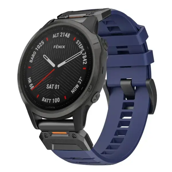 g.fk1.5 Main Midnight StrapsCo Elite FKM Rubber QuickFit Watch Band Strap for Garmin Fenix 6