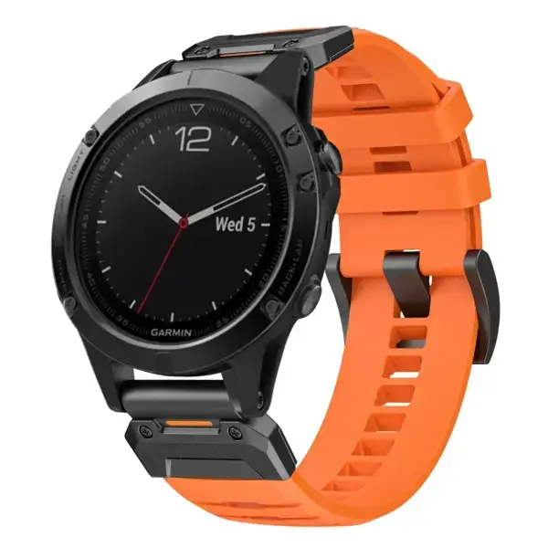 g.fk1.12 Main Blaze StrapsCo Elite FKM Rubber QuickFit Watch Band Strap for Garmin Fenix 5X & 5X Plus