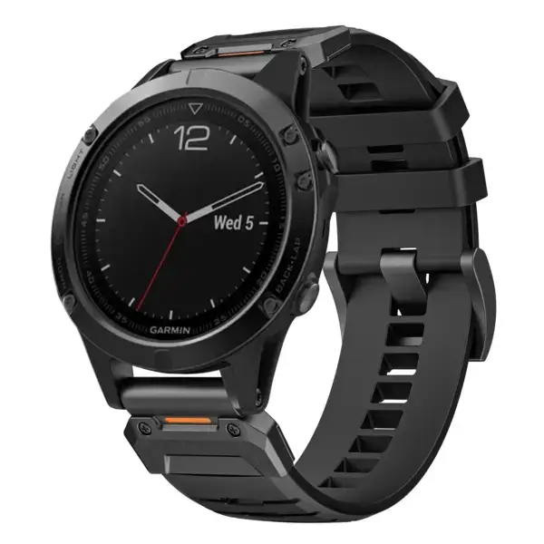 g.fk1.1 Main Obsidian StrapsCo Elite FKM Rubber QuickFit Watch Band Strap for Garmin Fenix 5 & 5 Plus