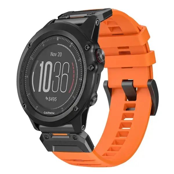 g.fk1.12 Main Blaze StrapsCo Elite FKM Rubber QuickFit Watch Band Strap for Garmin Fenix 3 & 3 HR