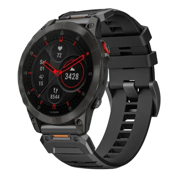 g.fk1.1 Main Obsidian StrapsCo Elite FKM Rubber QuickFit Watch Band Strap for Garmin Epix Gen 2