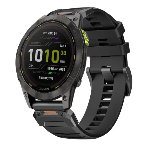 g.fk1.1 Main Obsidian StrapsCo Elite FKM Rubber QuickFit Watch Band Strap for Garmin Enduro 3