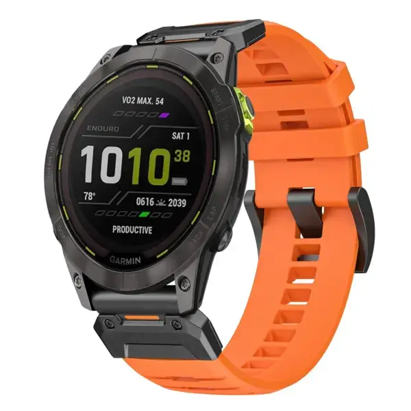 g.fk1.12 Main Blaze StrapsCo Elite FKM Rubber QuickFit Watch Band Strap for Garmin Enduro 2