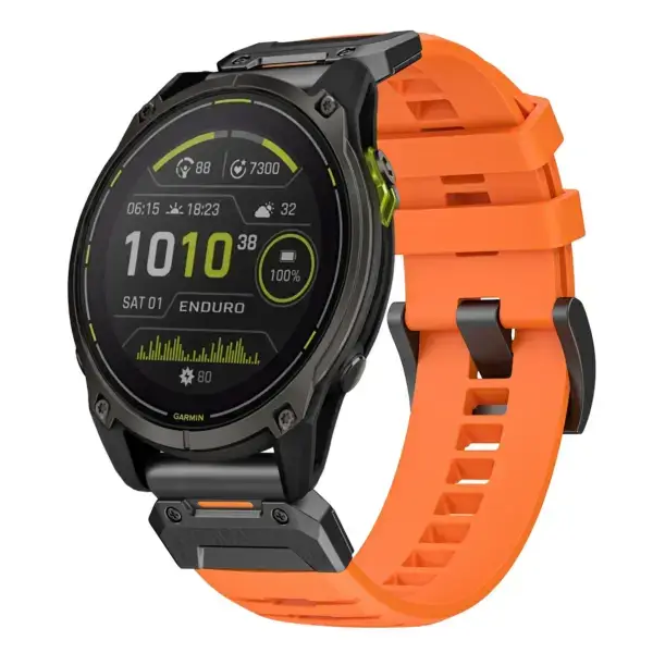 g.fk1.12 Main Blaze StrapsCo Elite FKM Rubber QuickFit Watch Band Strap for Garmin Enduro