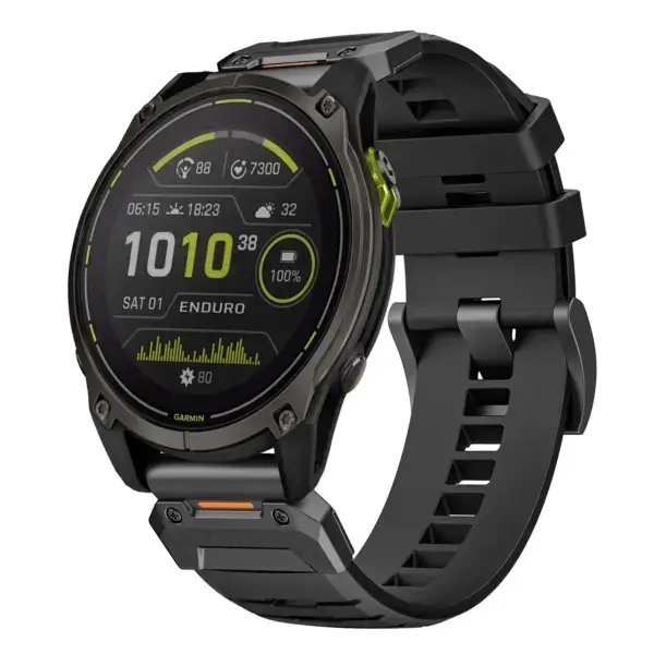 g.fk1.1 Main Obsidian StrapsCo Elite FKM Rubber QuickFit Watch Band Strap for Garmin Enduro