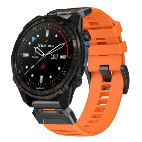 g.fk1.12 Main Blaze StrapsCo Elite FKM Rubber QuickFit Watch Band Strap for Garmin Descent Mk3i – 51mm