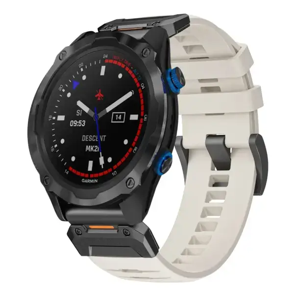 g.fk1.17 Main Arctic StrapsCo Elite FKM Rubber QuickFit Watch Band Strap for Garmin Descent Mk2i