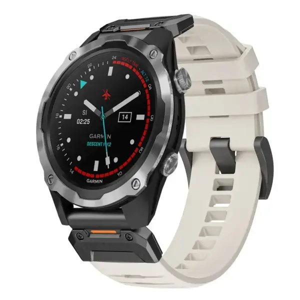 g.fk1.17 Main Arctic StrapsCo Elite FKM Rubber QuickFit Watch Band Strap for Garmin Descent Mk2