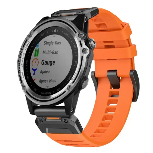 g.fk1.12 Main Blaze StrapsCo Elite FKM Rubber QuickFit Watch Band Strap for Garmin Descent Mk1