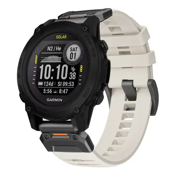 g.fk1.17 Main Arctic StrapsCo Elite FKM Rubber QuickFit Watch Band Strap for Garmin Descent G1