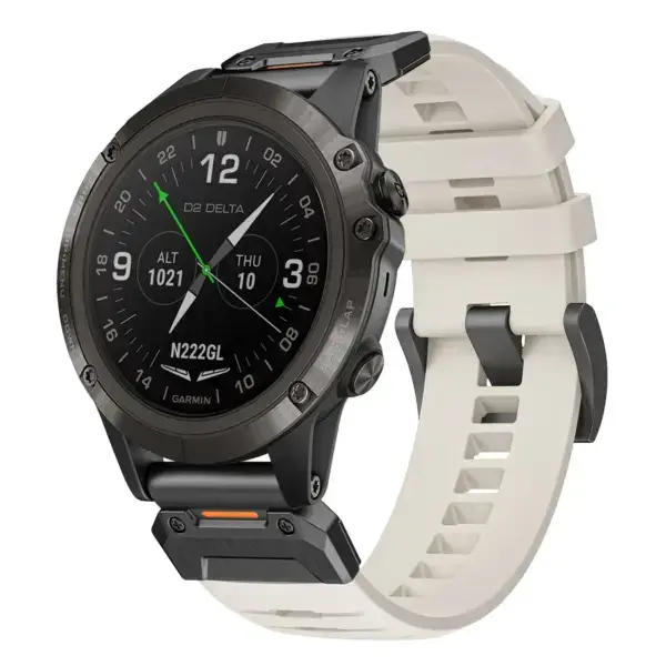 g.fk1.17 Main Arctic StrapsCo Elite FKM Rubber QuickFit Watch Band Strap for Garmin D2 Delta PX