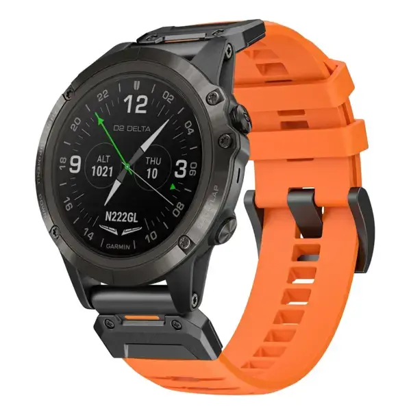 g.fk1.12 Main Blaze StrapsCo Elite FKM Rubber QuickFit Watch Band Strap for Garmin D2 Delta PX