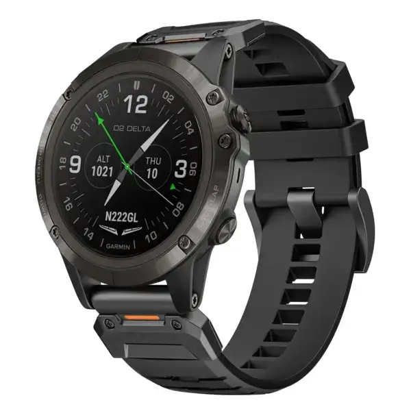 g.fk1.1 Main Obsidian StrapsCo Elite FKM Rubber QuickFit Watch Band Strap for Garmin D2 Delta PX