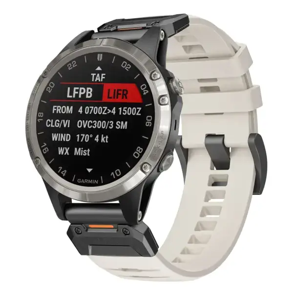 g.fk1.17 Main Arctic StrapsCo Elite FKM Rubber QuickFit Watch Band Strap for Garmin D2 Delta
