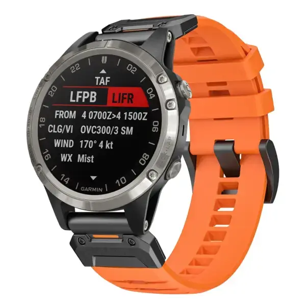 g.fk1.12 Main Blaze StrapsCo Elite FKM Rubber QuickFit Watch Band Strap for Garmin D2 Delta