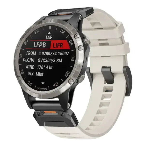 g.fk1.17 Main Arctic StrapsCo Elite FKM Rubber QuickFit Watch Band Strap for Garmin D2 Charlie