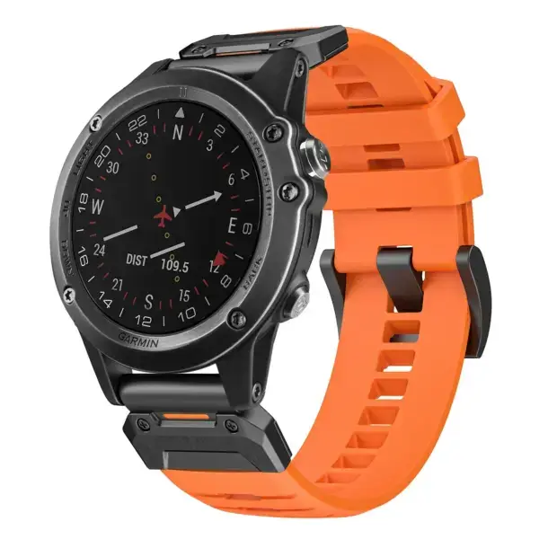 g.fk1.12 Main Blaze StrapsCo Elite FKM Rubber QuickFit Watch Band Strap for Garmin D2 Bravo
