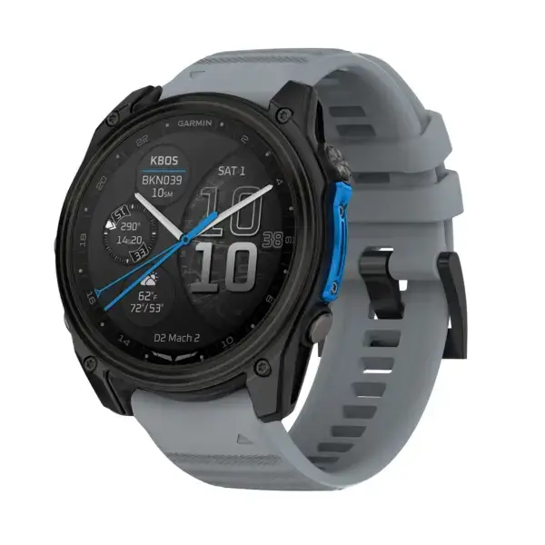 d2m2.g.r46.7 Main Grey StrapsCo Silicone Rubber Active Band QuickFit 26 Watch Band For Garmin D2 Mach 2 – 51mm
