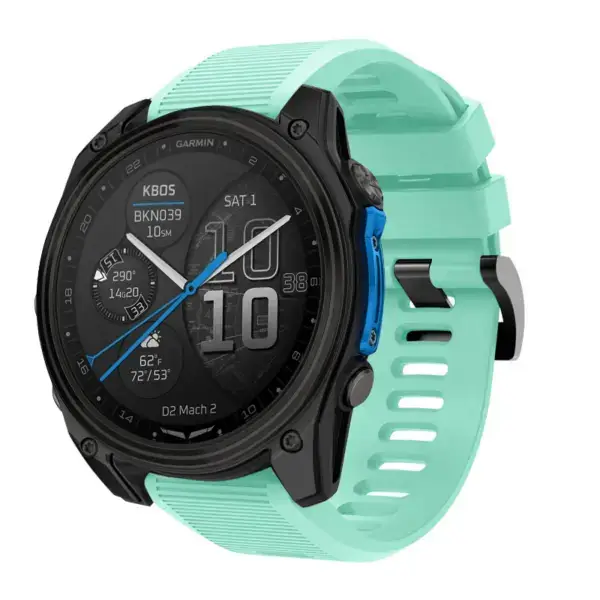 d2m2.g.r70.11a Main Mint Green StrapsCo Silicone Rubber Endurance Band QuickFit 26 Watch Band For Garmin D2 Mach 2 – 51mm