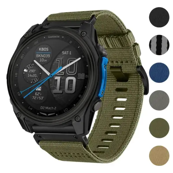 Pro Seatbelt Strap for Garmin D2 Mach 2 in 51mm. Features a durable design with various color options, ensuring comfort and style for your smartwatch