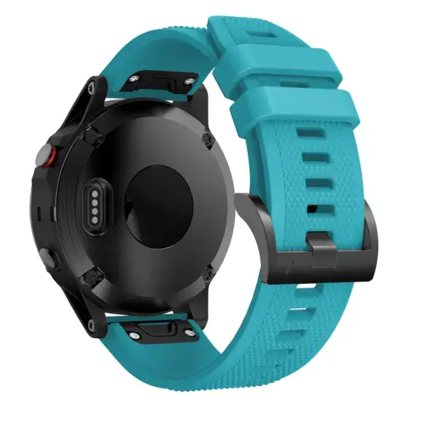 g.r72.5b Back Light Blue StrapsCo Silicone Strap for Garmin Fenix 5 5 Plus 6 Forerunner 935 Quatix 5