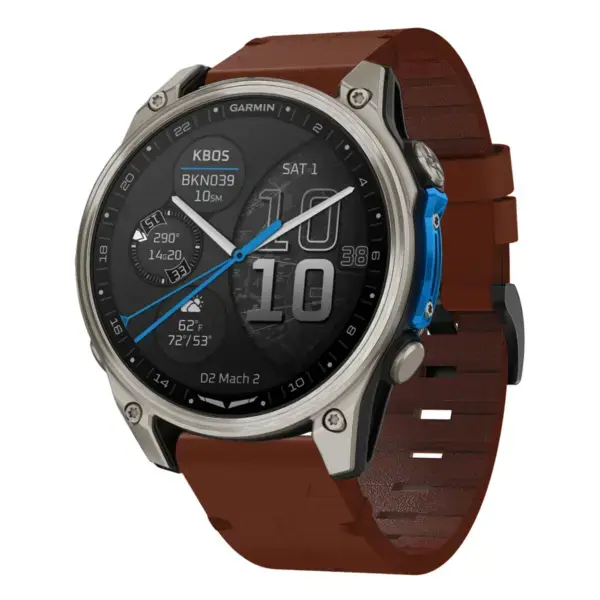 d2m2.g.l11.3 22 Main Cognac Vintage Italian Leather Strap QuickFit 22 Watch Band For Garmin D2 Mach 2 – 47mm