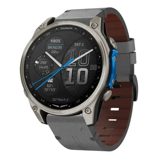 d2m2.g.l11.7 22 Main Stone Vintage Italian Leather Strap QuickFit 22 Watch Band For Garmin D2 Mach 2 – 47mm
