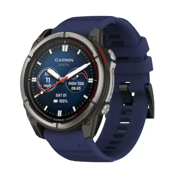 qtx8.g.r46.5a Main Midnight Blue StrapsCo Silicone Rubber Active Band QuickFit 26 Watch Band For Garmin Quatix 8 – 51mm