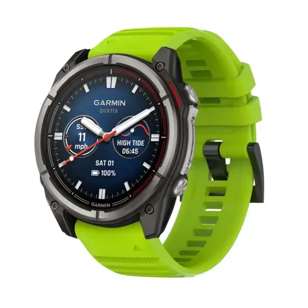 qtx8.g.r46.11a Main Light Green StrapsCo Silicone Rubber Active Band QuickFit 26 Watch Band For Garmin Quatix 8 – 51mm