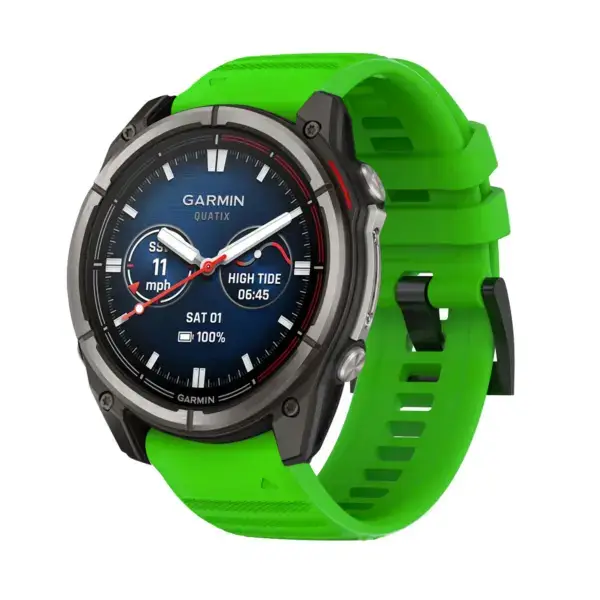 qtx8.g.r46.11 Main Green StrapsCo Silicone Rubber Active Band QuickFit 26 Watch Band For Garmin Quatix 8 – 51mm