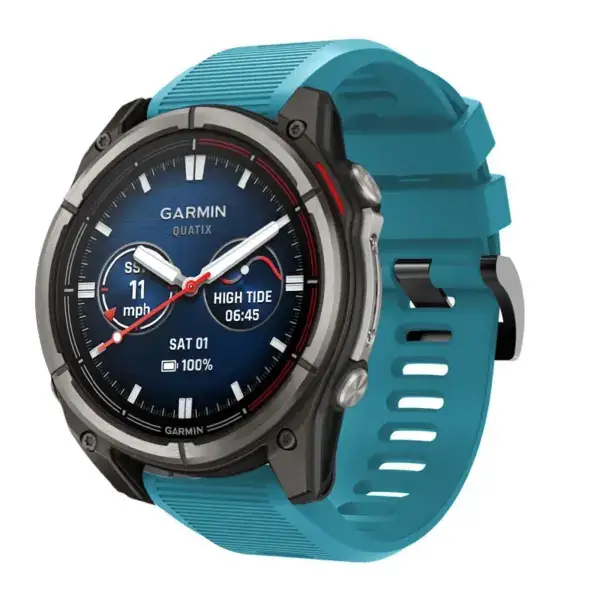 qtx8.g.r70.5b Main Light Blue StrapsCo Silicone Rubber Endurance Band QuickFit 26 Watch Band For Garmin Quatix 8 – 51mm