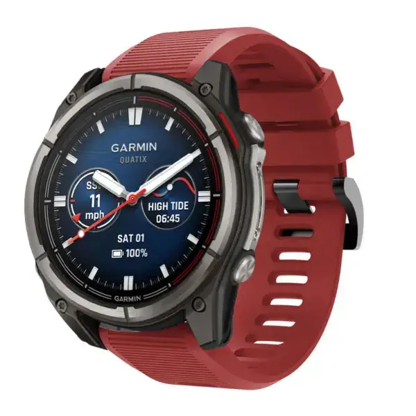 qtx8.g.r70.6 Main Red StrapsCo Silicone Rubber Endurance Band QuickFit 26 Watch Band For Garmin Quatix 8 – 51mm