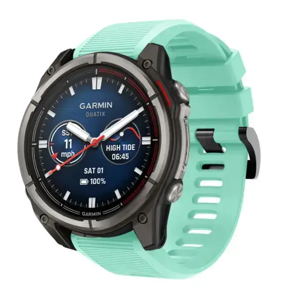 qtx8.g.r70.11a Main Mint Green StrapsCo Silicone Rubber Endurance Band QuickFit 26 Watch Band For Garmin Quatix 8 – 51mm