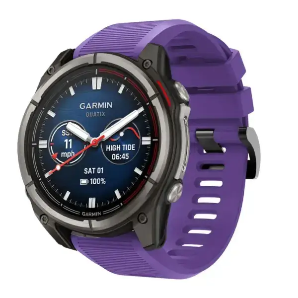 qtx8.g.r70.18 Main Purple StrapsCo Silicone Rubber Endurance Band QuickFit 26 Watch Band For Garmin Quatix 8 – 51mm