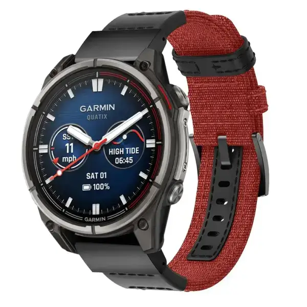 qtx8.g.ny2.12 Main Canyon Rugged Canvas Band QuickFit 22 Watch Band For Garmin Quatix 8 – 47mm