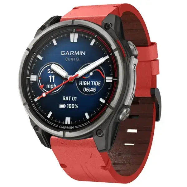 qtx8.g.l12.6 22 Main Ember Italian Leather Strap QuickFit 22 Watch Band For Garmin Quatix 8 – 47mm