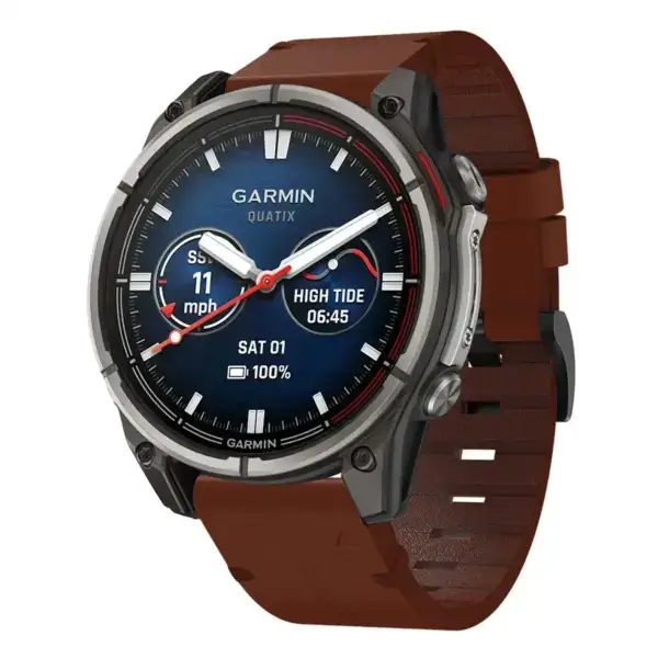 qtx8.g.l11.3 22 Main Cognac Vintage Italian Leather Strap QuickFit 22 Watch Band For Garmin Quatix 8 – 47mm