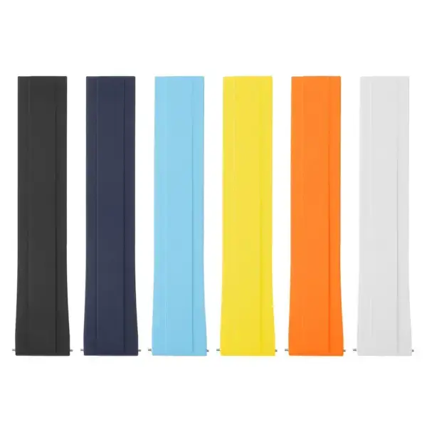fk27 All Color DASSARI Gridline Cut To Size Daytona Style FKM Rubber Watch Band Strap 20mm 22mm