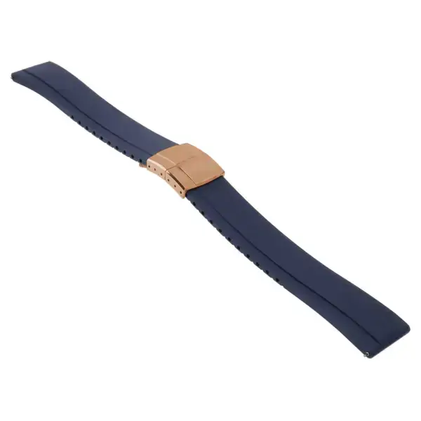 fk27.5.rg Navy Blue Main DASSARI Gridline Cut To Size Daytona Style FKM Rubber Watch Band Strap 20mm 22mm