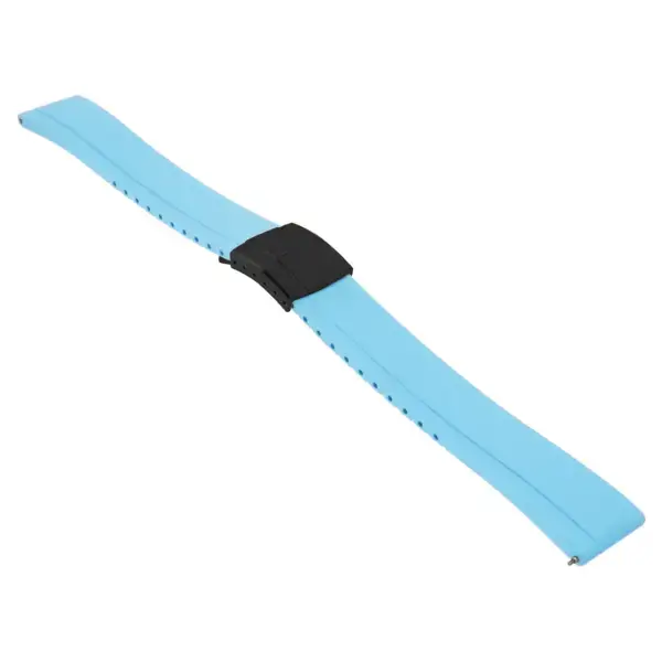 fk27.5a.mb Sky Blue Main DASSARI Gridline Cut To Size Daytona Style FKM Rubber Watch Band Strap 20mm 22mm
