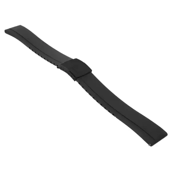 fk27.1.mb Black Main DASSARI Gridline Cut To Size Daytona Style FKM Rubber Watch Band Strap 20mm 22mm