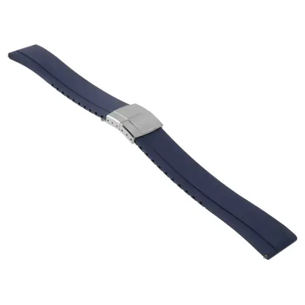 fk27.5.bs Navy Blue Main DASSARI Gridline Cut To Size Daytona Style FKM Rubber Watch Band Strap 20mm 22mm