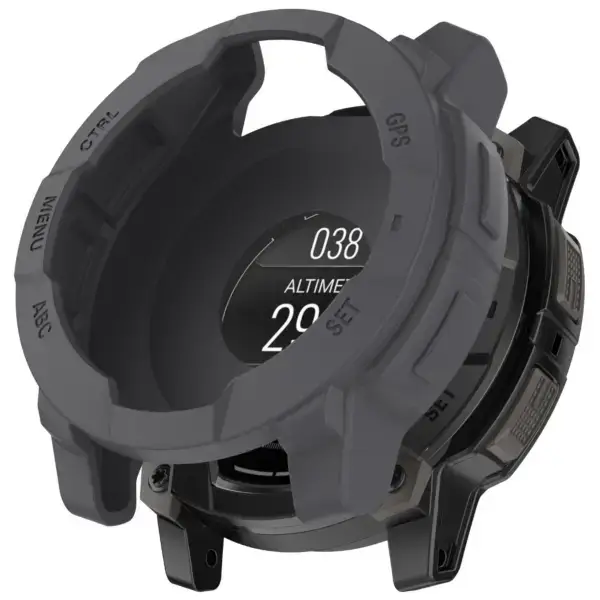 g.pc88 Grey StrapsCo Armor Case For Garmin Instinct E